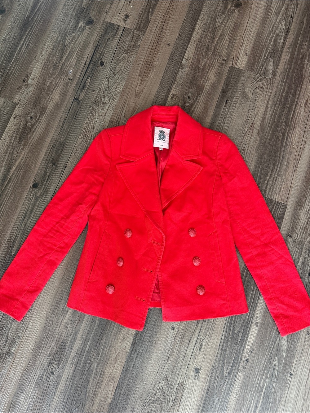 Classic Double-Breasted Red Women's Jacket